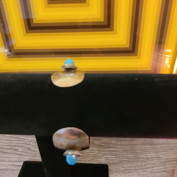 Imitation turquoise stainless steel bracelet - Picture 2 of 6